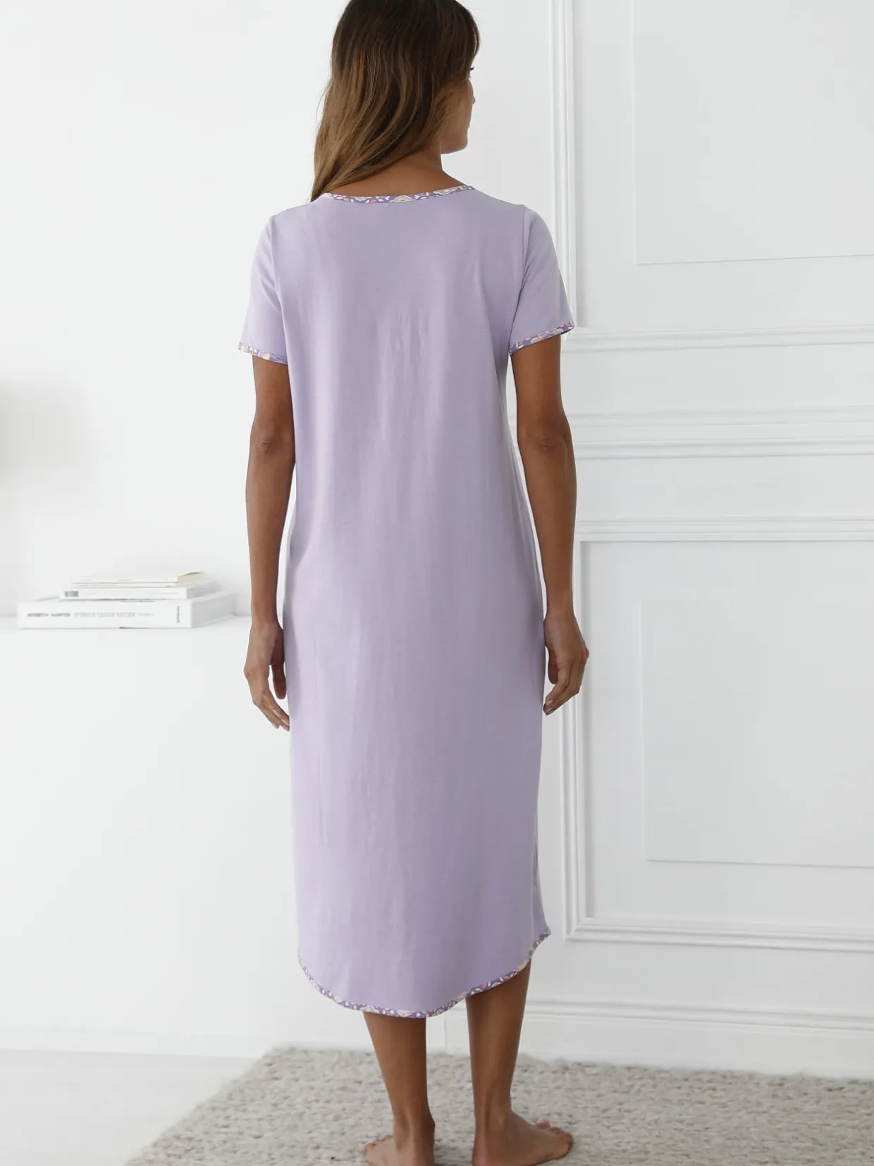 Daxon Chemise de nuit forme liquette longue