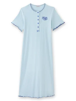 Daxon Chemise de nuit longue, interlock