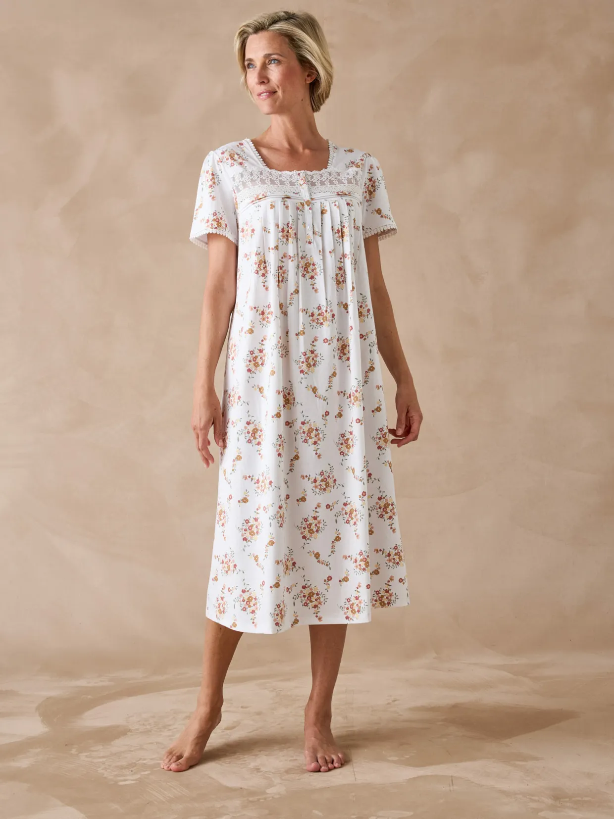 Daxon Chemise de nuit maille pur coton