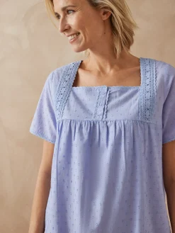 Daxon Chemise de nuit plumetis