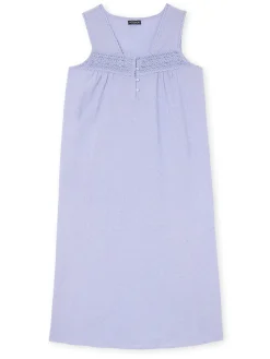 Daxon Chemise de nuit plumetis larges bretelle