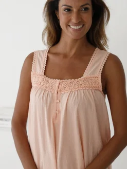 Daxon Chemise de nuit plumetis larges bretelle