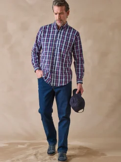 Homme Daxon Chemise en tissu pur coton