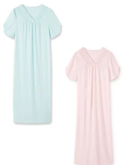 Daxon Chemises de nuit lot de 2