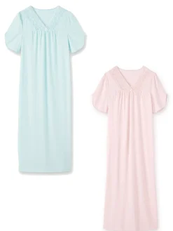 Daxon Chemises de nuit lot de 2