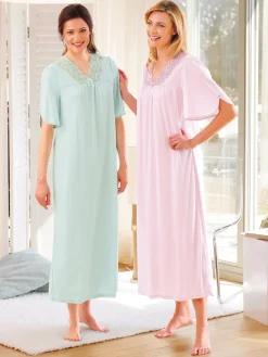 Daxon Chemises de nuit lot de 2