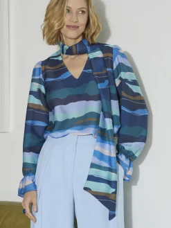 Femme Daxon Chemisier à lavallière amovible