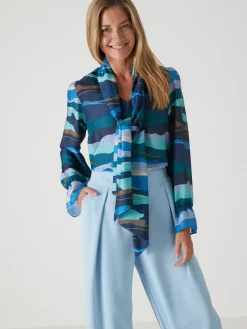 Femme Daxon Chemisier à lavallière amovible