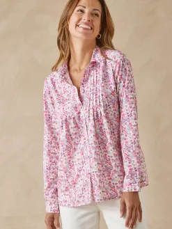 Femme Daxon Chemisier effet plastron manches longues