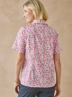 Femme Daxon Chemisier effet plastron manches courtes