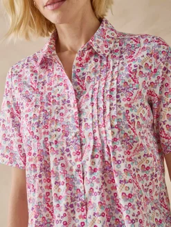 Femme Daxon Chemisier effet plastron manches courtes