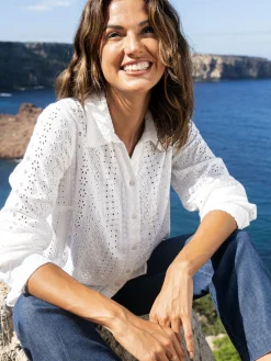 Femme Daxon Chemisier en broderie anglaise
