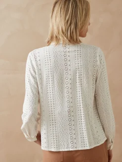 Femme Daxon Chemisier en broderie anglaise