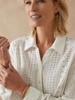 Femme Daxon Chemisier en broderie anglaise