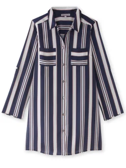 Femme Daxon Chemisier fluide long. 85 cm