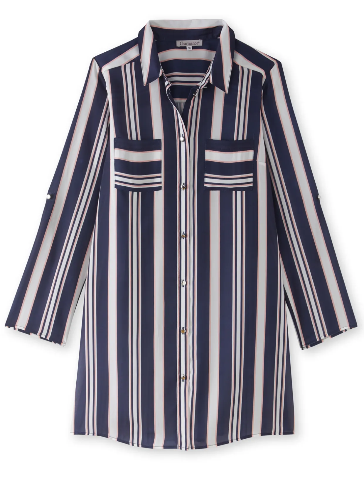 Femme Daxon Chemisier fluide long. 85 cm