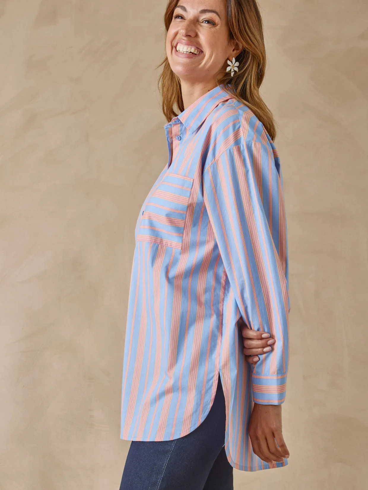 Femme Daxon Chemisier long pur coton