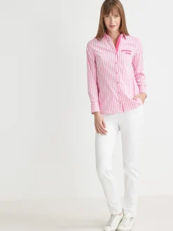 Femme Daxon Chemisier pur coton poitrine généreuse