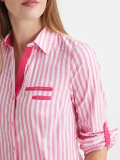 Femme Daxon Chemisier pur coton poitrine généreuse