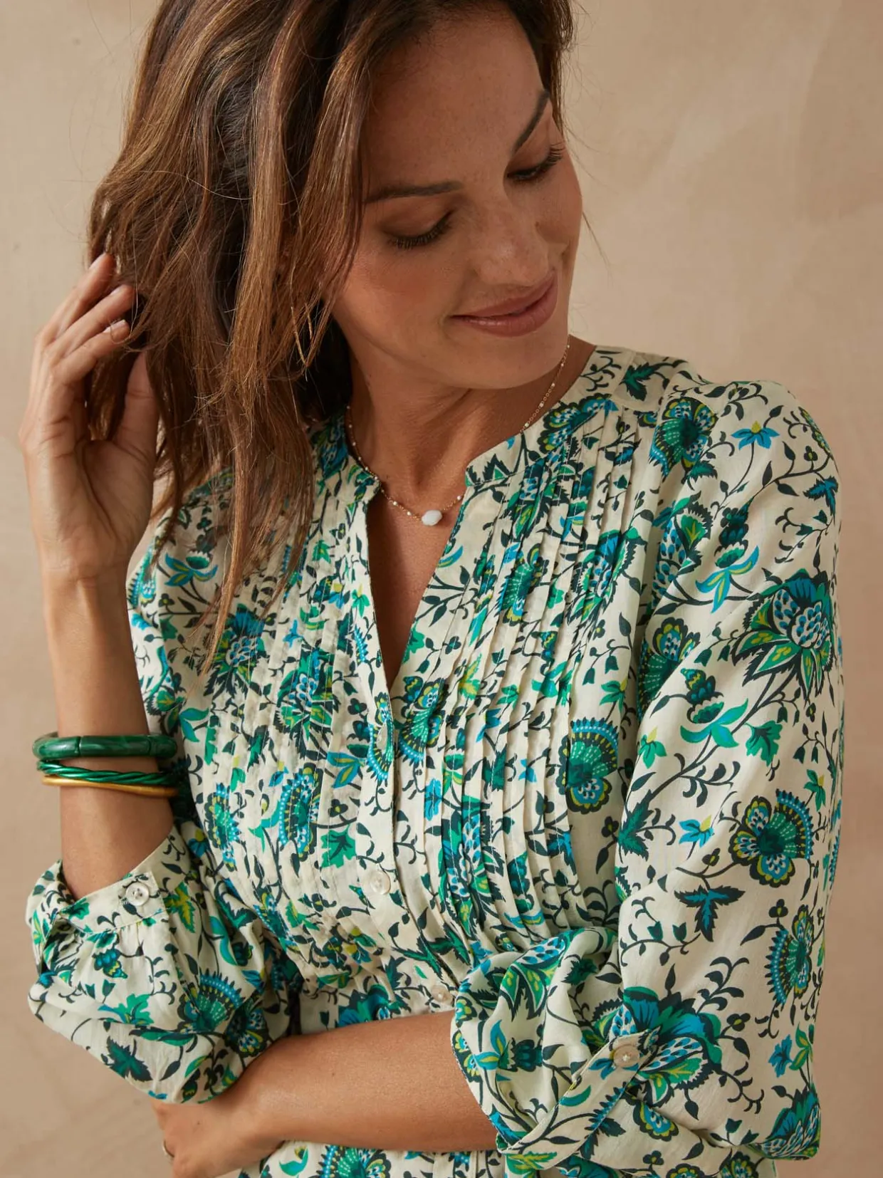 Femme Daxon Chemisier tunique à petits plis