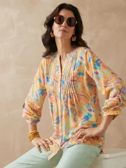 Femme Daxon Chemisier tunique à petits plis