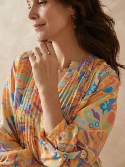 Femme Daxon Chemisier tunique à petits plis