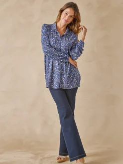 Femme Daxon Chemisier tunique en maille fluide