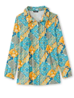 Femme Daxon Chemisier tunique en maille fluide