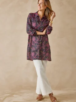 Femme Daxon Chemisier tunique manches retroussables