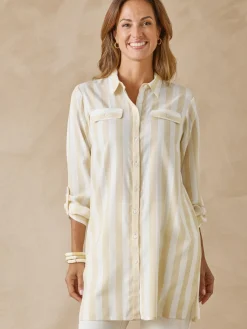 Femme Daxon Chemisier tunique manches retroussables