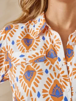 Femme Daxon Chemisier tunique manches retroussables