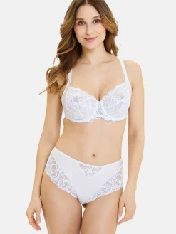 Sans Complexe Culotte haute dentelle et microfibre