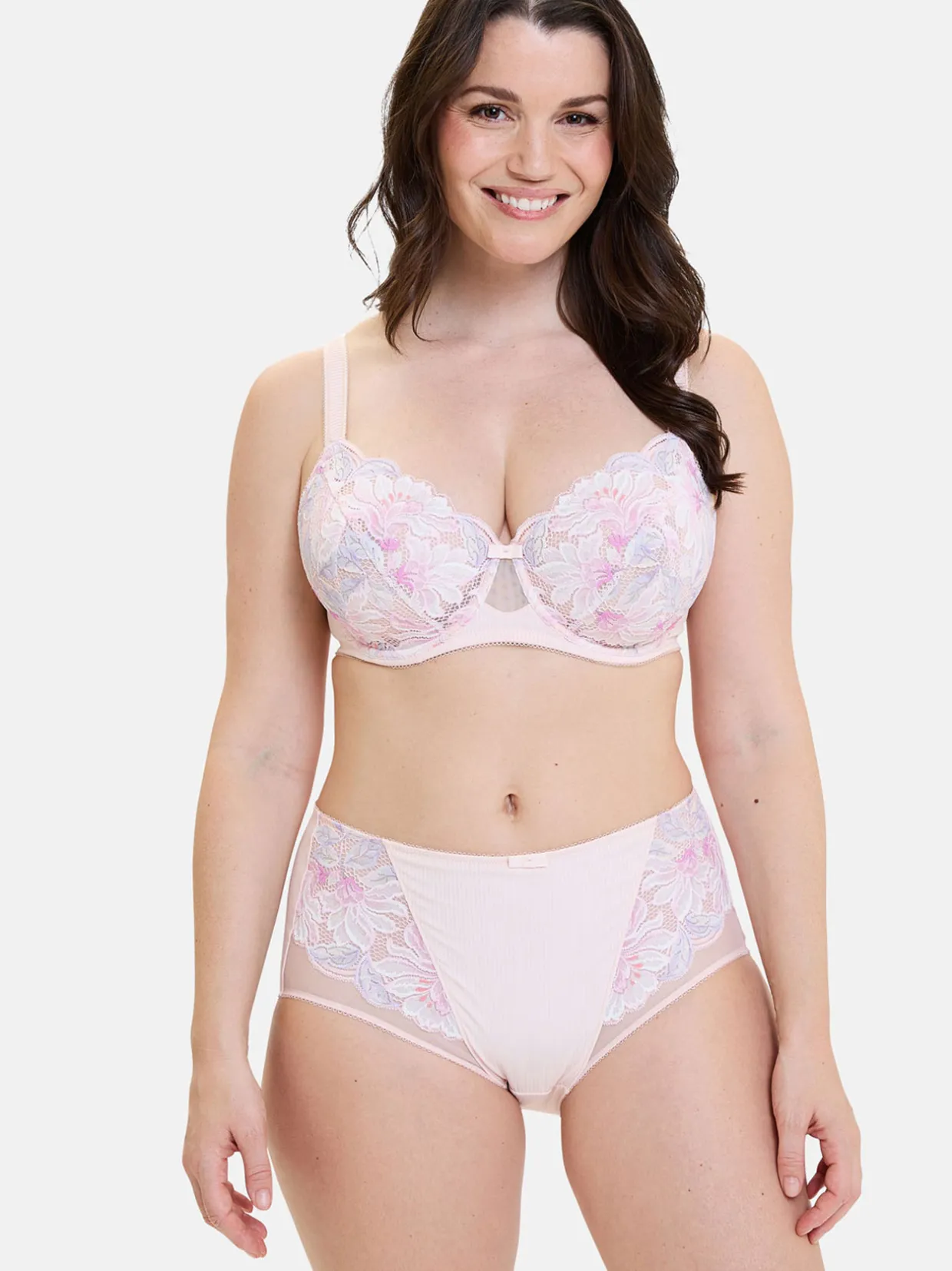 Sans Complexe Culotte haute microfibre et dentelle