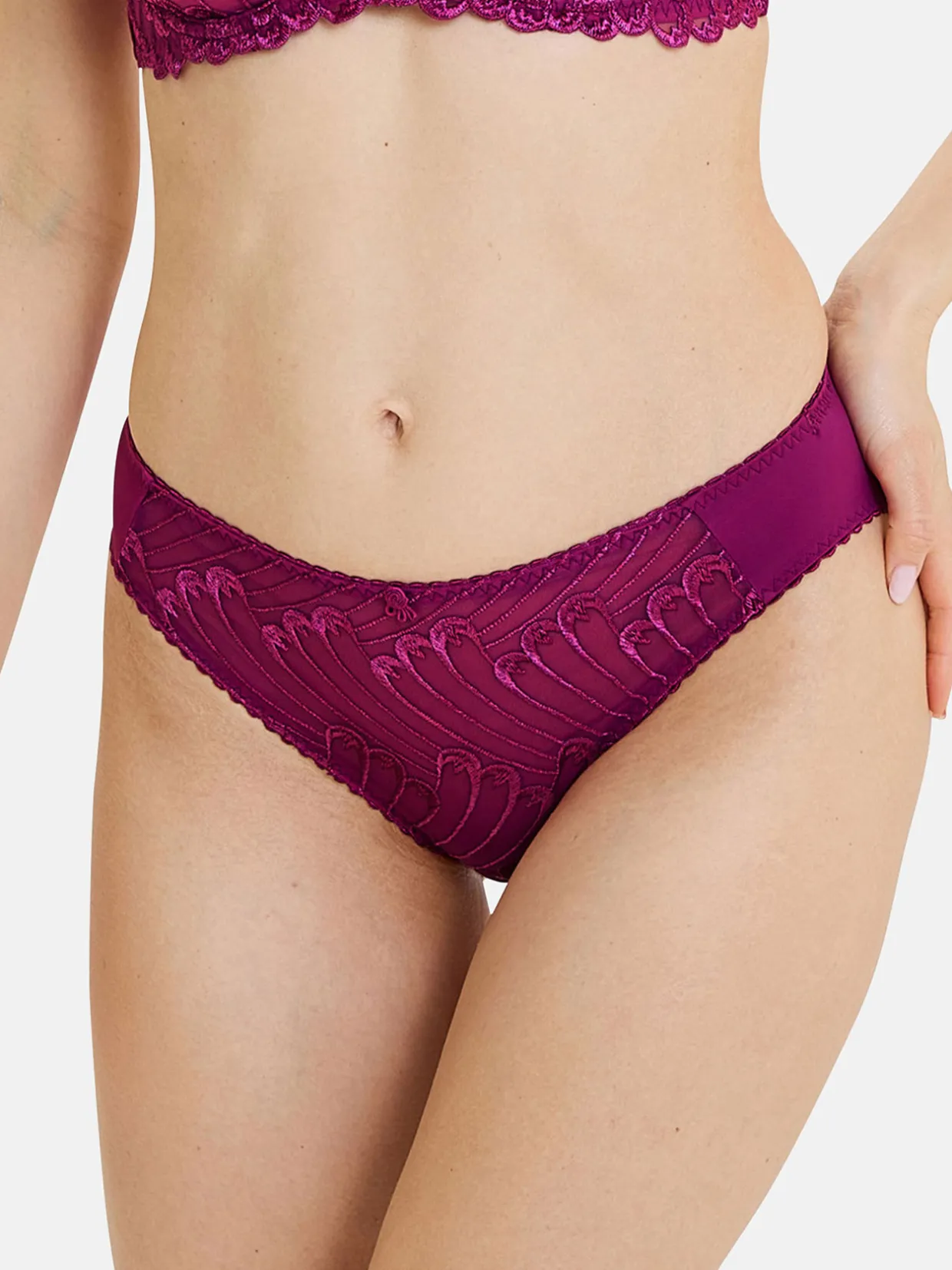 Sans Complexe Culotte microfibre et broderie Narcisse