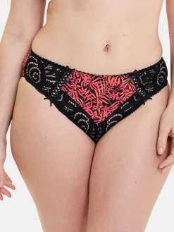 Sans Complexe Culotte microfibre imprimée et dentelle