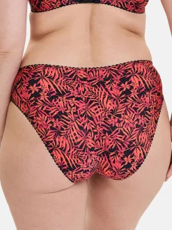 Sans Complexe Culotte microfibre imprimée et dentelle