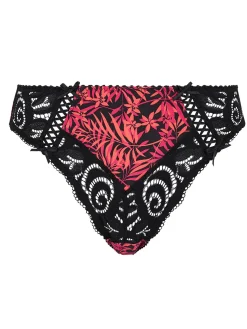 Sans Complexe Culotte microfibre imprimée et dentelle