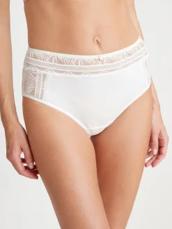Daxon Culotte midi avec dentelle française