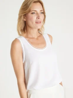 Femme Daxon Débardeur en crêpe avec dentelle
