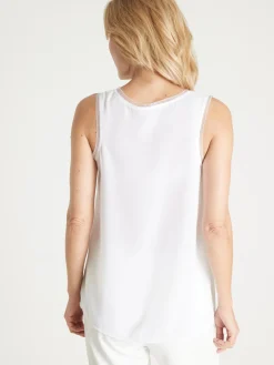 Femme Daxon Débardeur en crêpe avec dentelle