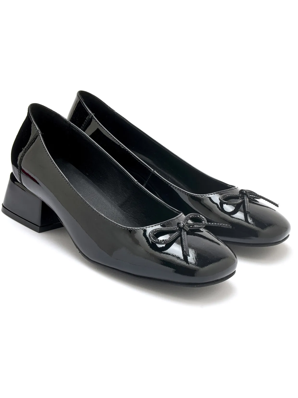 Femme Pédiconfort Décolletés cuir verni talon bloc