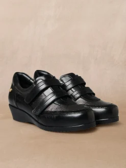 Femme Pédiconfort Derbies à scratch semelle amovible