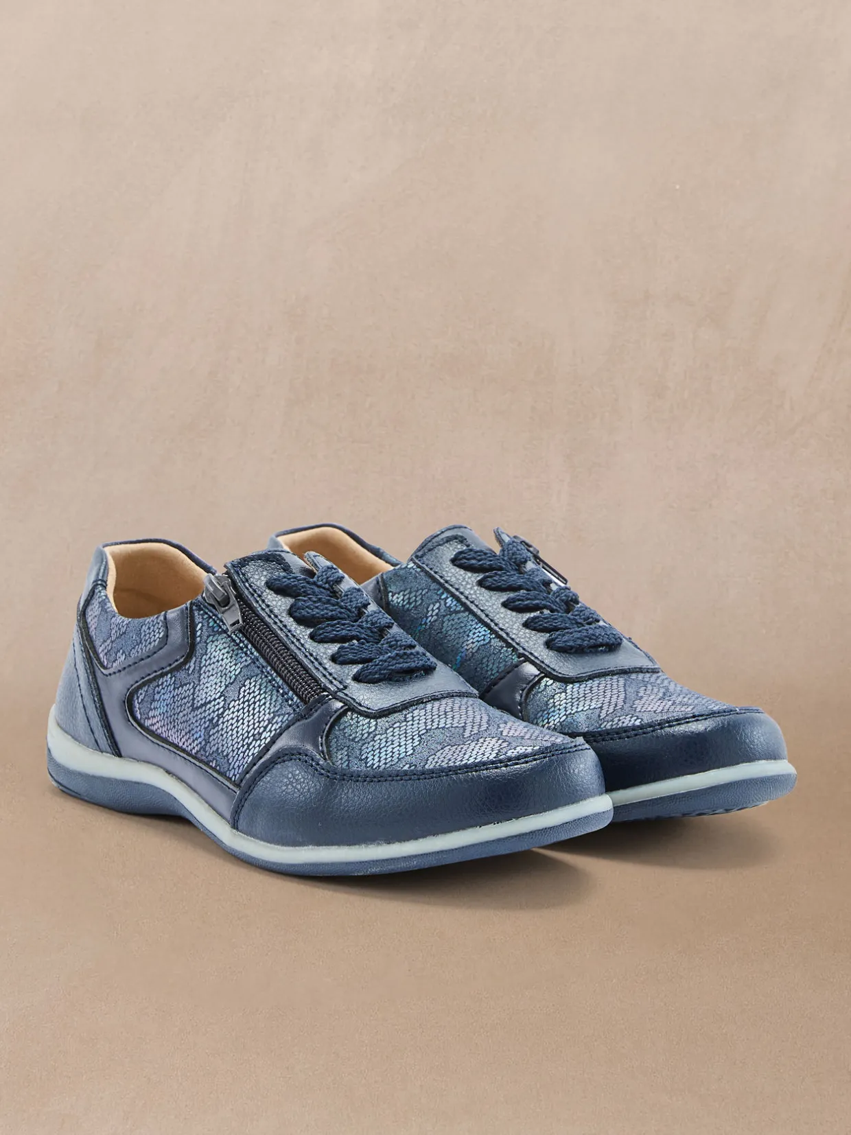 Femme Pédiconfort Derbies avec lacets et zip