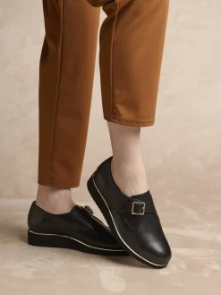 Femme Pédiconfort Derbies cuir avec boucle