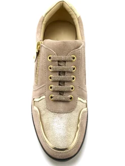 Femme Pédiconfort Derbies détails métallisés zip et lacets