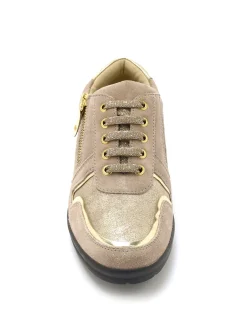 Femme Pédiconfort Derbies détails métallisés zip et lacets