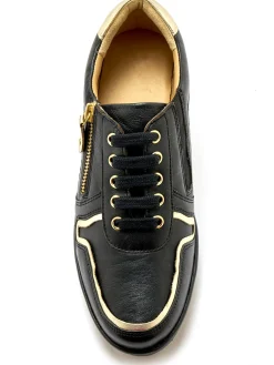 Femme Pédiconfort Derbies détails métallisés zip et lacets