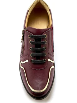 Femme Pédiconfort Derbies détails métallisés zip et lacets