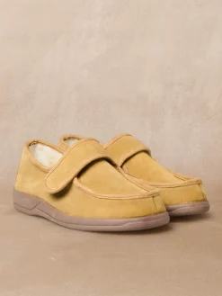 Homme Pédiconfort Derbies fourrés à scratch