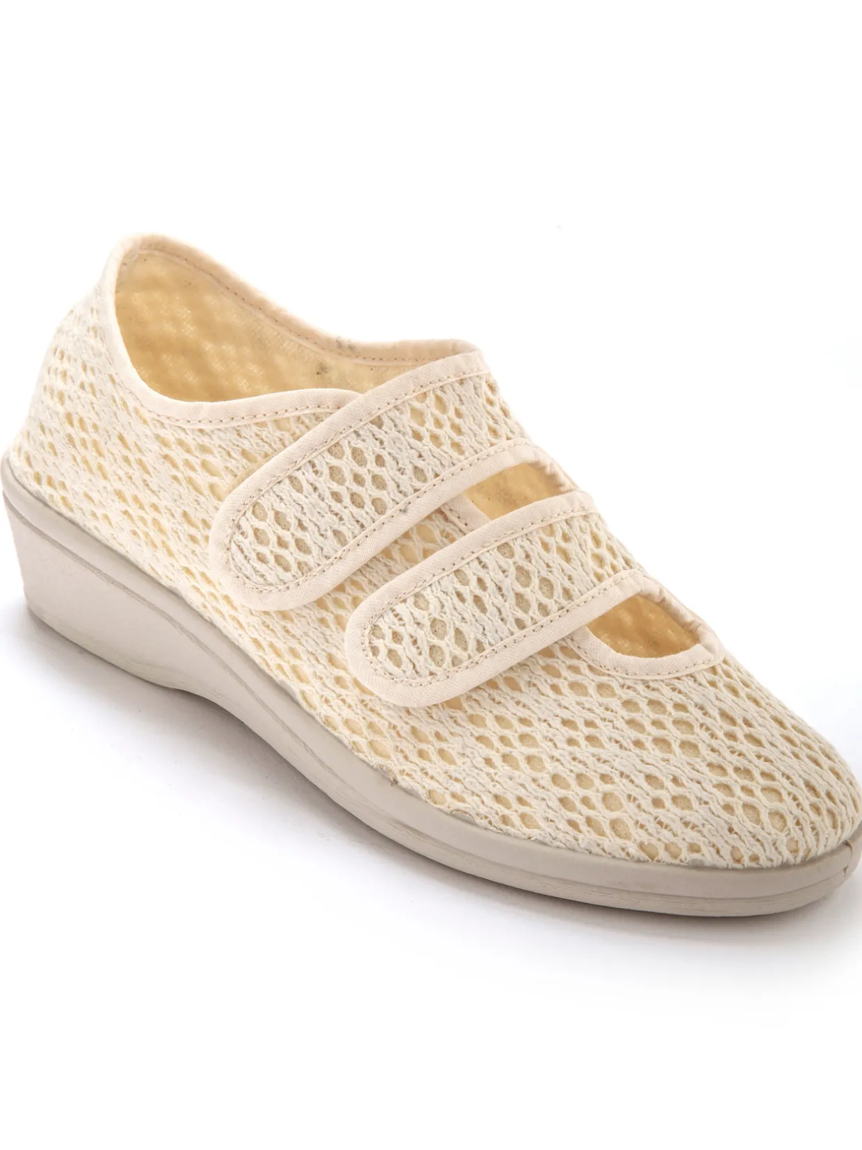 Femme Pédiconfort Derbies souples toile et éponge